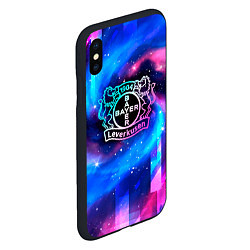 Чехол iPhone XS Max матовый Bayer 04 неоновый космос, цвет: 3D-черный — фото 2