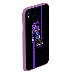 Чехол iPhone XS Max матовый JoJo Bizarre Adventure Jotaro, цвет: 3D-фиолетовый — фото 2