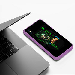 Чехол iPhone XS Max матовый One Piece: Zoro, цвет: 3D-фиолетовый — фото 2