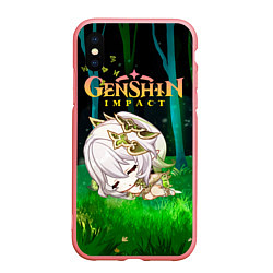 Чехол iPhone XS Max матовый Нахида прилегла в лесу, цвет: 3D-баблгам