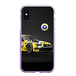 Чехол iPhone XS Max матовый BMW Motorsport - Racing team, цвет: 3D-сиреневый