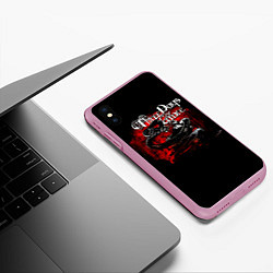 Чехол iPhone XS Max матовый Three Days Grace змея и ворон, цвет: 3D-розовый — фото 2