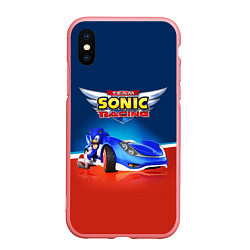 Чехол iPhone XS Max матовый Team Sonic Racing - Ёжик и его точило