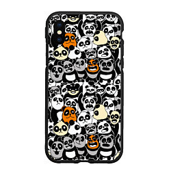 Чехол iPhone XS Max матовый Злобные панды