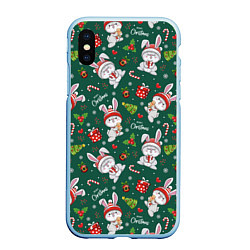 Чехол iPhone XS Max матовый Merry Christmas Rabbit 2023