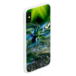 Чехол iPhone XS Max матовый Манитные поля - абстракция, цвет: 3D-белый — фото 2