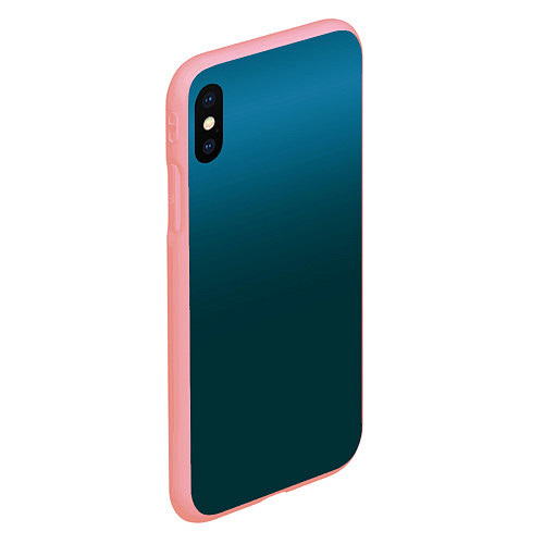 Чехол iPhone XS Max матовый Градиент бирюзовый / 3D-Баблгам – фото 2