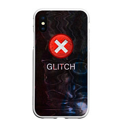 Чехол iPhone XS Max матовый GLITCH - Визуальная ошибка, цвет: 3D-белый