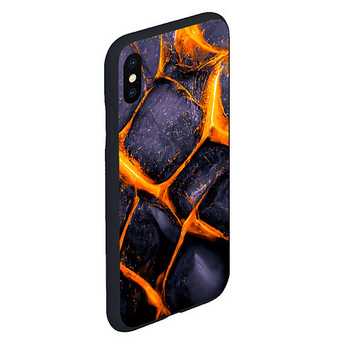 Чехол iPhone XS Max матовый Чешуя дракона / 3D-Черный – фото 2