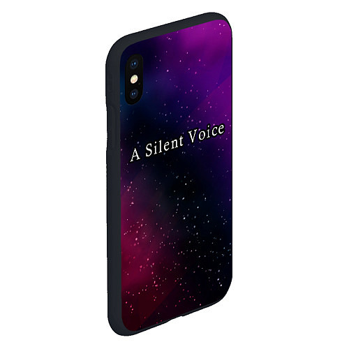 Чехол iPhone XS Max матовый A Silent Voice gradient space / 3D-Черный – фото 2