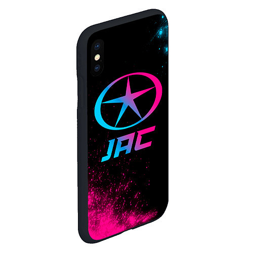 Чехол iPhone XS Max матовый JAC - neon gradient / 3D-Черный – фото 2