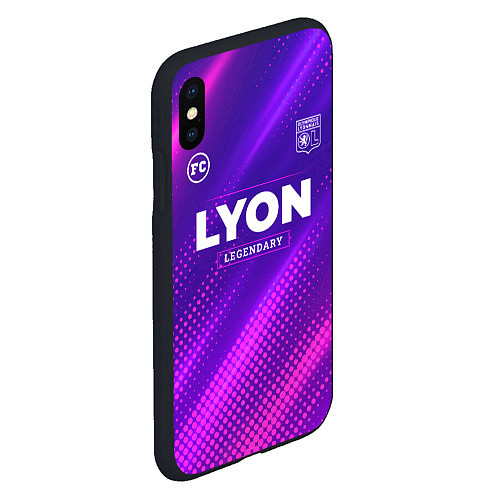 Чехол iPhone XS Max матовый Lyon legendary sport grunge / 3D-Черный – фото 2