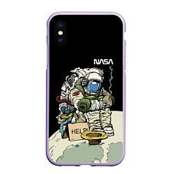Чехол iPhone XS Max матовый NASA - Help! Astronaut - Joke