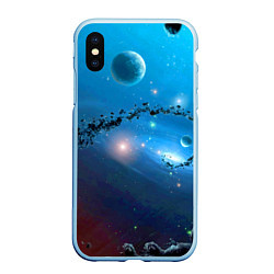 Чехол iPhone XS Max матовый Бесконечное космическое пространство - Nasa, цвет: 3D-голубой