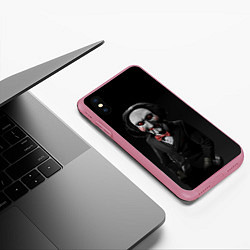 Чехол iPhone XS Max матовый Жуткий Билли, цвет: 3D-малиновый — фото 2