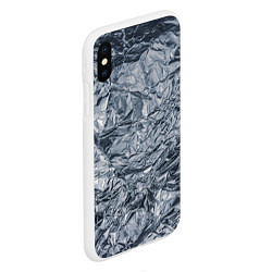 Чехол iPhone XS Max матовый Алюминиевая фольга, цвет: 3D-белый — фото 2