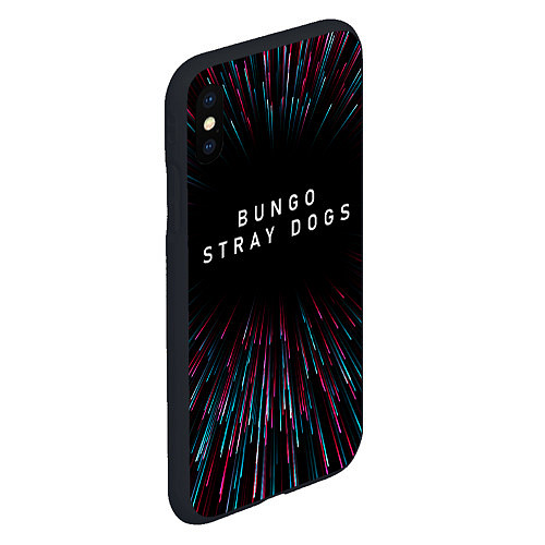 Чехол iPhone XS Max матовый Bungo Stray Dogs infinity / 3D-Черный – фото 2