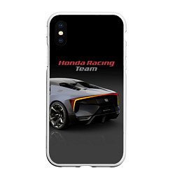 Чехол iPhone XS Max матовый Honda Racing Team - Japan, цвет: 3D-белый