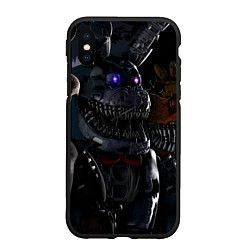 Чехол iPhone XS Max матовый Кошмарный Бoнни, цвет: 3D-черный