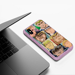 Чехол iPhone XS Max матовый Лицо ГТО, цвет: 3D-сиреневый — фото 2