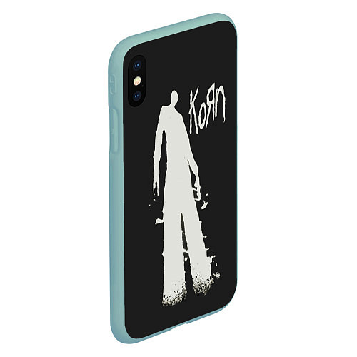 Чехол iPhone XS Max матовый Korn print / 3D-Мятный – фото 2