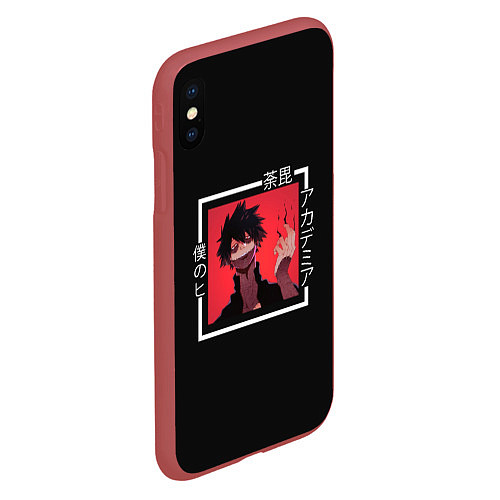 Чехол iPhone XS Max матовый Даби моя геройская академия / 3D-Красный – фото 2