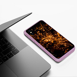 Чехол iPhone XS Max матовый Праздничная мишура, цвет: 3D-сиреневый — фото 2