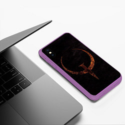 Чехол iPhone XS Max матовый Quake 1, цвет: 3D-фиолетовый — фото 2