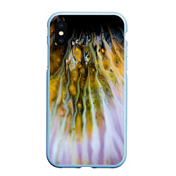 Чехол iPhone XS Max матовый Красочные абстрактные волны и линии, цвет: 3D-голубой