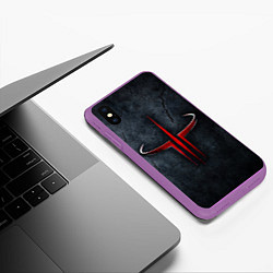 Чехол iPhone XS Max матовый Quake 3 arena, цвет: 3D-фиолетовый — фото 2