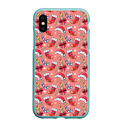 Чехол iPhone XS Max матовый Christmas pattern