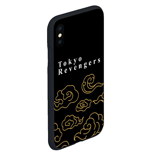 Чехол iPhone XS Max матовый Tokyo Revengers anime clouds / 3D-Черный – фото 2