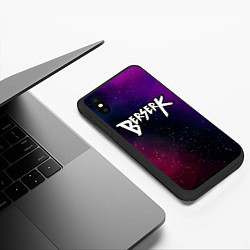 Чехол iPhone XS Max матовый Berserk gradient space, цвет: 3D-черный — фото 2