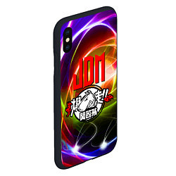 Чехол iPhone XS Max матовый Jdm bull terrier, цвет: 3D-черный — фото 2