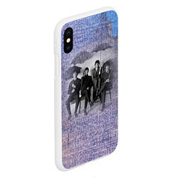 Чехол iPhone XS Max матовый The Beatles - Liverpool - England, цвет: 3D-белый — фото 2