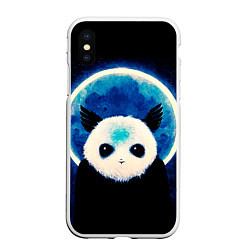 Чехол iPhone XS Max матовый Святой панда, цвет: 3D-белый