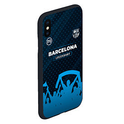 Чехол iPhone XS Max матовый Barcelona legendary форма фанатов, цвет: 3D-черный — фото 2