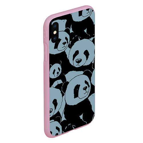 Чехол iPhone XS Max матовый Panda summer song / 3D-Розовый – фото 2