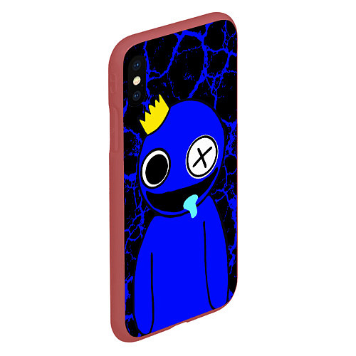 Чехол iPhone XS Max матовый Радужные друзья - персонаж Синий / 3D-Красный – фото 2