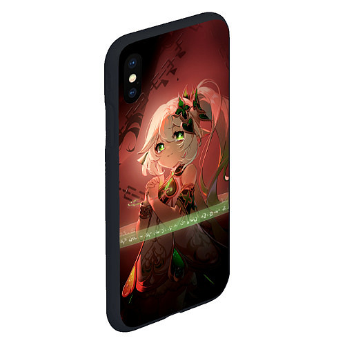 Чехол iPhone XS Max матовый Нахида из Genshin Impact / 3D-Черный – фото 2