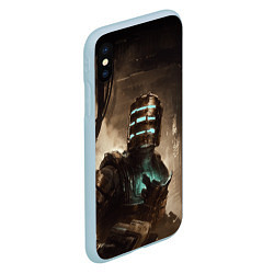 Чехол iPhone XS Max матовый Айзек Кларк Dead space remake, цвет: 3D-голубой — фото 2