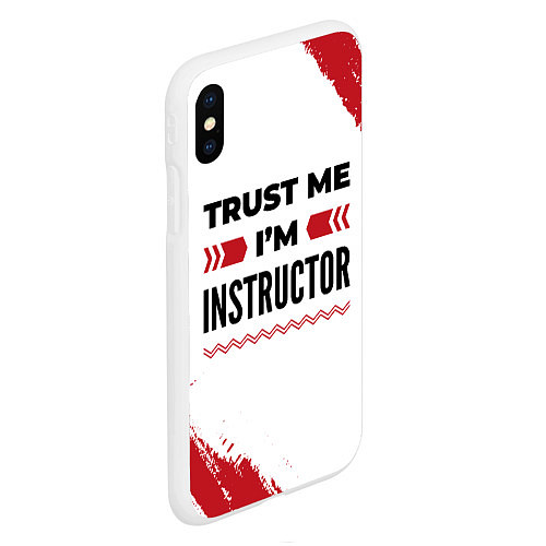 Чехол iPhone XS Max матовый Trust me Im instructor white / 3D-Белый – фото 2