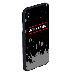 Чехол iPhone XS Max матовый Электрик - в красной рамке на темном, цвет: 3D-черный — фото 2
