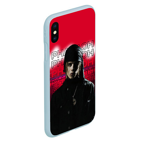 Чехол iPhone XS Max матовый Pharaoh Red Moon / 3D-Голубой – фото 2