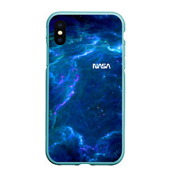 Чехол iPhone XS Max матовый Бескрайний космос - Nasa, цвет: 3D-мятный