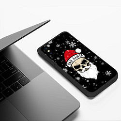 Чехол iPhone XS Max матовый Christmas Bad Santa, цвет: 3D-черный — фото 2