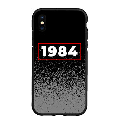 Чехол iPhone XS Max матовый 1984 - в красной рамке на темном, цвет: 3D-черный