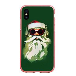 Чехол iPhone XS Max матовый Добрый Санта
