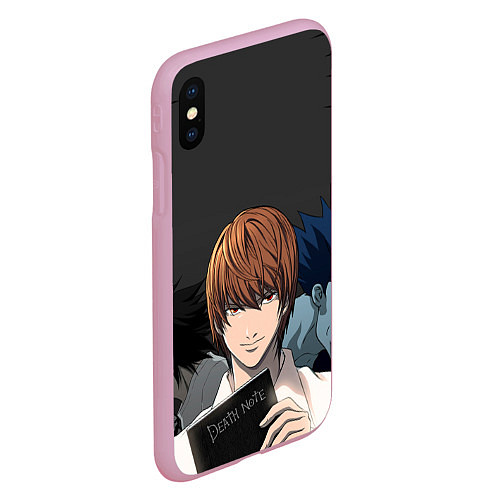 Чехол iPhone XS Max матовый Death note / 3D-Розовый – фото 2