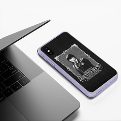 Чехол iPhone XS Max матовый Суровая Уэнсдэй, цвет: 3D-светло-сиреневый — фото 2